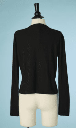 B4298-Gilet-en-coton-noir-cousus-de-strass-Sonia-Rykiel-T42-001