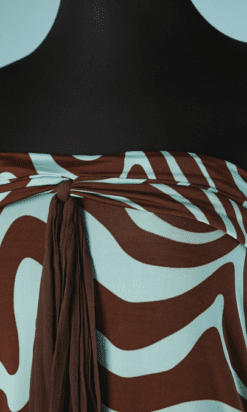 B4303-Robe-bustier-en-jersey-de-soie-bleu-raye-marron-Valentino-T38-001