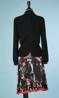 B4326-Tailleur-en-satin-imprime-et-polyester-noir-Christian-Lacroix-T38-001