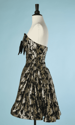 B4341-Robe-de-cocktail-noir-et-or-rayonne-et-lurex-Mignon-T34-001