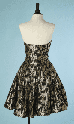 B4341-Robe-de-cocktail-noir-et-or-rayonne-et-lurex-Mignon-T34-001