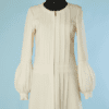 B4463-Robe-Manteau-Chanel-en-lainage-ecru-manches-en-soie-t36-001