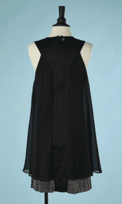 B4488-Robe-Versace-en-polyester-et-viscose-noir-clous-thermocolle-T38-001