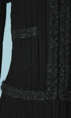B4508-Robe-Chanel-noire-grise-en-laine-polyamide-mohair-T40-001