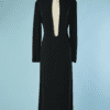 B4519-Robe-Gianfranco-Ferre-noir-acetate-et-viscose-grand-decollete-T44-001