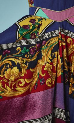 B4522-Robe-fines-bretelles-coton-multicolore-Versace-jeans-T38-001