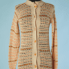 B4570-Long-gilet-crochete-main-1930-ecru-rose-marron-T36-001