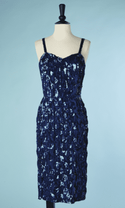 B4883-Robe-1960-entierement-paillettee-bleue-T38-01.
