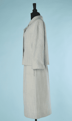 B4886-Tailleur-en-lainage-chine-bleu-ciel-blanc-gris-Balenciaga-1957-T38-01