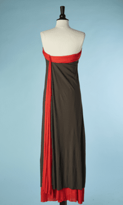 B4899-Robe-Madame-Gres-en-jersey-gris-et-orange-1978-T38-01