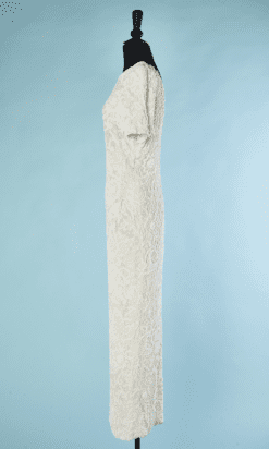 B4925-Robe-longue-1960-en-soie-ecrue-perlee-blanc-T36-01