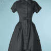 B4907-Robe-Sophie-lainage-gris-1988-par-St-Laurent-pour-Dior-non-griffe-T34-01