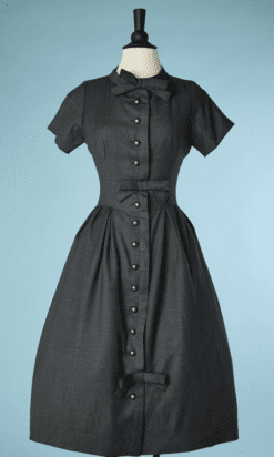 B4907-Robe-Sophie-lainage-gris-1988-par-St-Laurent-pour-Dior-non-griffe-T34-01