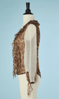 B5037-Chemiser-en-polyester-marron-imprime-animal-Just-Cavalli-T38-01