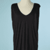 B5192-Long-t-shirt-Versace-en-soie-noire-et-et-maille-en-metal-argente-tXL-001