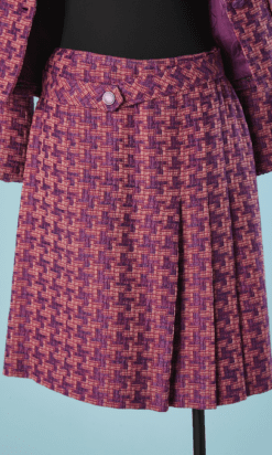 B5197-Tailleur-chanel-en-tweed-rose-et-violet-t40-001