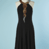 B5198-Robe-Ferri-couture-polyester-noir-encolure-bijoux-en-strass-et-perles-t40-001