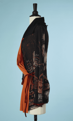 B5206-Long-gilet-Jean-Paul-Gaultier-en-maille-imprime-tour-Eifel-t40-001