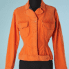 B5215-Blouson-Jean-Paul-Gaultier-peau-dange-orange-t38-001