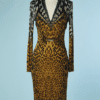 B5222-Robe-Roberto-Cavalli-maille-viscose-imprime-panthere-t40it-001
