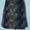 B5232-Mini-jupe-Christian-Lacroix-lainage-a-carreaux-bleu-noir-marine-et-jaune-t36-38-001