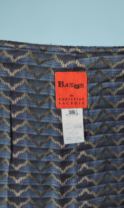 B5232-Mini-jupe-Christian-Lacroix-lainage-a-carreaux-bleu-noir-marine-et-jaune-t36-38-001