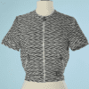 B5243-Mini-blouson-Versace-polyester-noir-et-blanc-t36-001