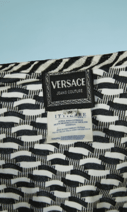 B5243-Mini-blouson-Versace-polyester-noir-et-blanc-t36-001