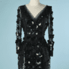 B5344-Robe-en-tulle-noir-Roberto-Cavalli-brodee-de-paillettes-noires-avec-strass-t42-001