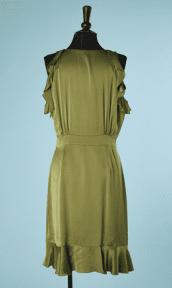 B5347-Robe-just-Cavalli-en-viscose-vert-kaki-t40-001