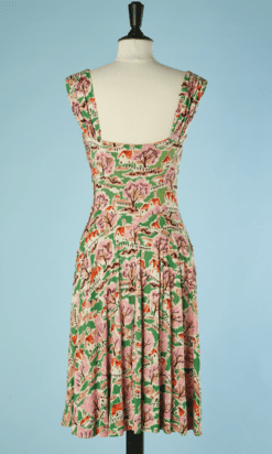 B5823-Robe-1950-en-jersey-vert-imprime-darbres-et-paillettes-T36-38-01