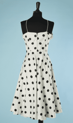 B5824-Robe-bustier-1950-en-coton-blanc-pois-noirs-T36-01