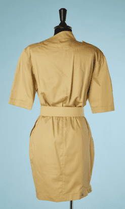 B6136-Robe-Thierry-Mugler-en-coton-moutarde-t38-001