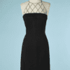 B6168-Robe-Paco-Rabanne-noire-avec-chaines-argentees-t38-001
