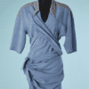 B6182-Robe-Thierry-Mugler-en-coton-bleu-et-gris-delave-t38-001