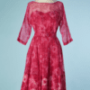 B6360-Robe-1950-en-nylon-rose-imprime-de-fleurs-t36-38-001