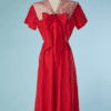 B6368-Robe-1950-en-taffetas-rouge-rouge-col-marin-raye-t36-38-001