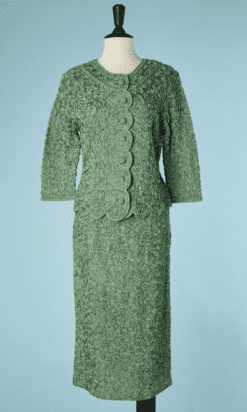 B6387-Tailleur-1950-vert-brode-au-ruban-t40-42-001