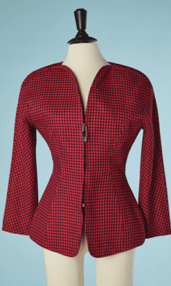 B6188-Veste-Thierry-Mugler-en-lainage-tisse-pied-de-poule-t38-001