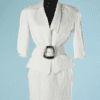 B6198-Tailleur-Thierry-Mugler-en-coton-blanc-gaufre-ceinture-t38-001