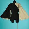 B7067-Veste-1940-en-crepe-noir-et-ecru-2-petits-trous-t38-001