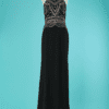 B7084-Robe-longue-Gai-Mattiolo-en-soie-noire-brodee-de-perles-et-strass-dos-nu-t38-40-001