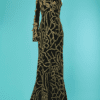 B7102-Robe-longue-du-soir-Gai-Mattiolo-noire-brodee-or-avec-traine-t40-42-001