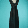 B7123-Chemise-de-nuit-en-soie-noire-dentelle-et-rococo-rose-t38-001.