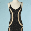 B6513-Mini-Robe-La-Perla-en-tulle-noir-et-dentelle-beige-t34-36-01.