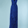 B6596-Robe-longue-Roberto-Cavalli-en-mousseline-bleu-electrique-plissee-t-34-36-01