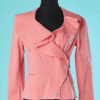 B6657-Veste-Christian-Lacroix-en-coton-rose-large-col-volante-t40-001