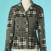 B6667-Veste-en-lainage-Kenzo-carreaux-gris-noirs-blancs-t38