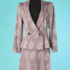 B6679-Tailleur-Christian-Dior-coton-acetate-parme-et-jacquard-de-fleurs-t40-001