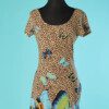 B6710-Robe-Kenzo-jungle-coton-elastane-imprime-animal-et-papillons-t38-40.